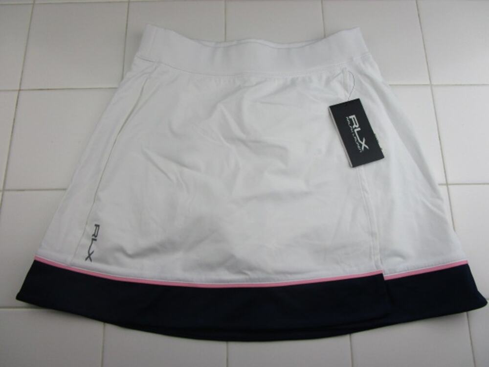 RLX Ralph Lauren A-Line Faux Wrap 17" Skort‎ White Women's XS Pickleball Golf